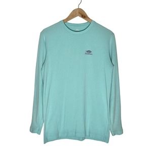AFTCO | Men | Turquoise Fishing Long Sleeve Crew Neck Shirt | Size Medium